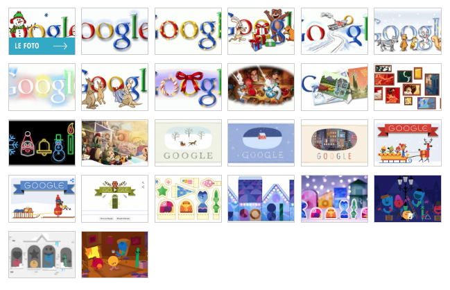 tutti i doodle buone feste google